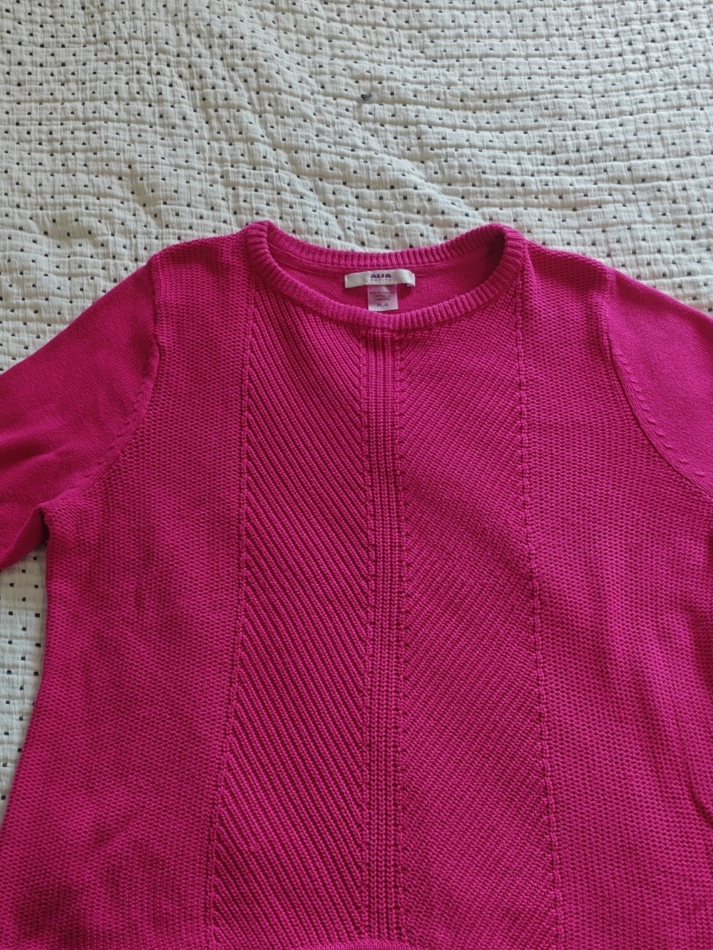 Alia Women's Bright Fuchsia Crew Neck Sweater